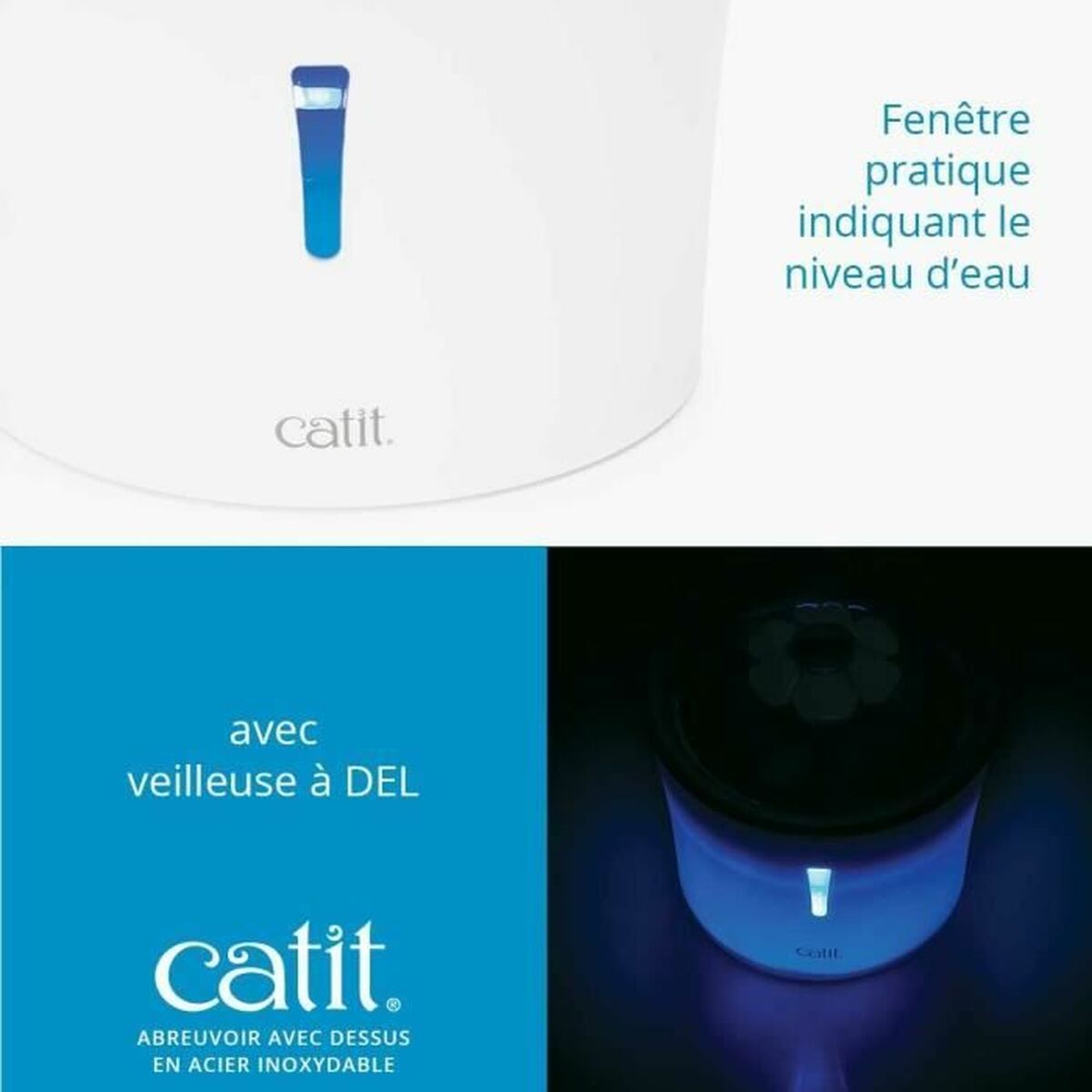 Fontaine pour Animaux de Compagnie Catit Blanc Plastique/Acier inoxydable