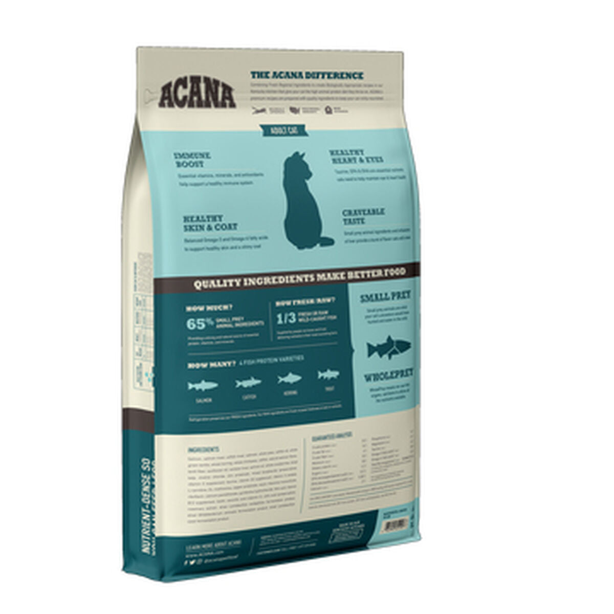 Aliments pour chat Acana Bountiful Catch Adulte Saumon Poisson Agneau Morue 4,5 Kg