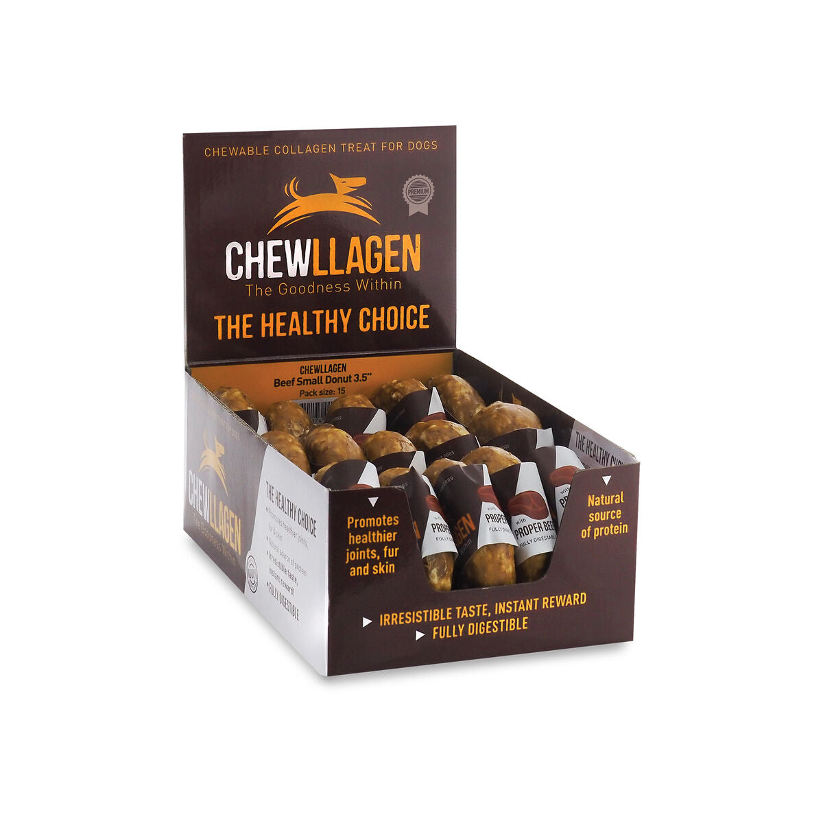 Snack pour chiens Chewllagen Veau Viande de bœuf