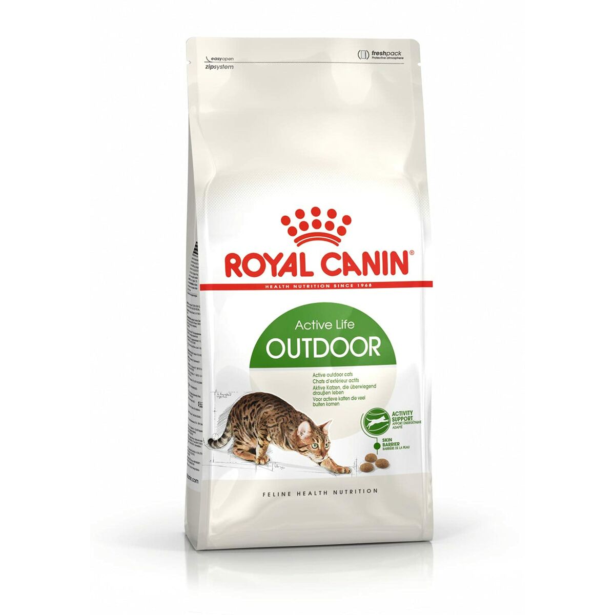 Aliments pour chat Royal Canin Active Life Outdoor Adulte Poulet Oiseaux 4 Kg