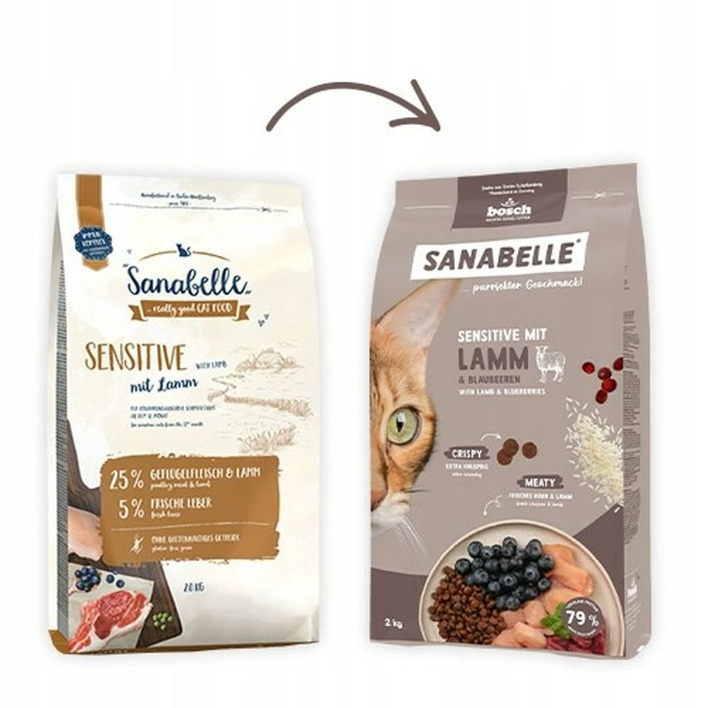 Aliments pour chat BOSCH Sanabelle Life Sensitive Agneau 8 kg Adultes