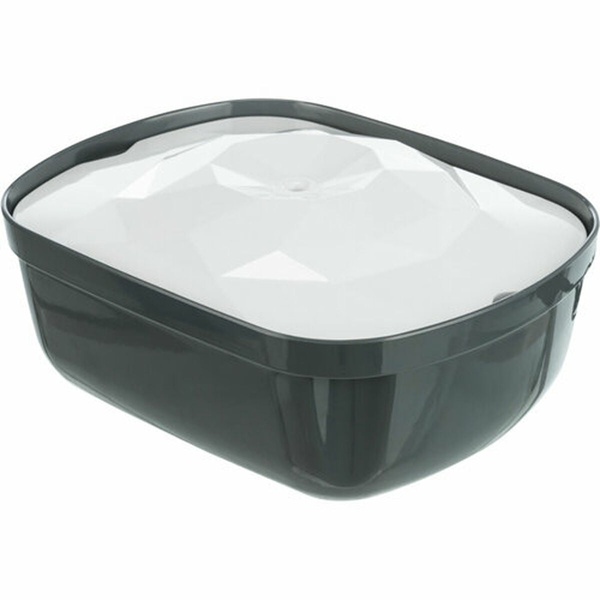 Fontaine pour Animaux de Compagnie Trixie Polygon Blanc Gris Silicone Mélamine 2,5 L 28 x 11 x 22 cm