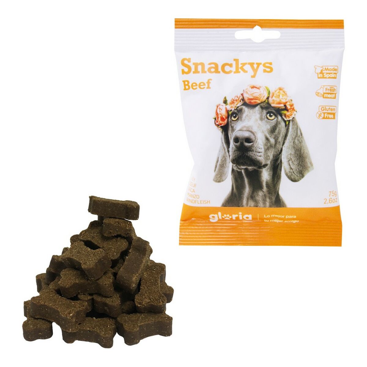 Snack pour chiens Gloria Display Snackys Bœuf 30 x 75 g